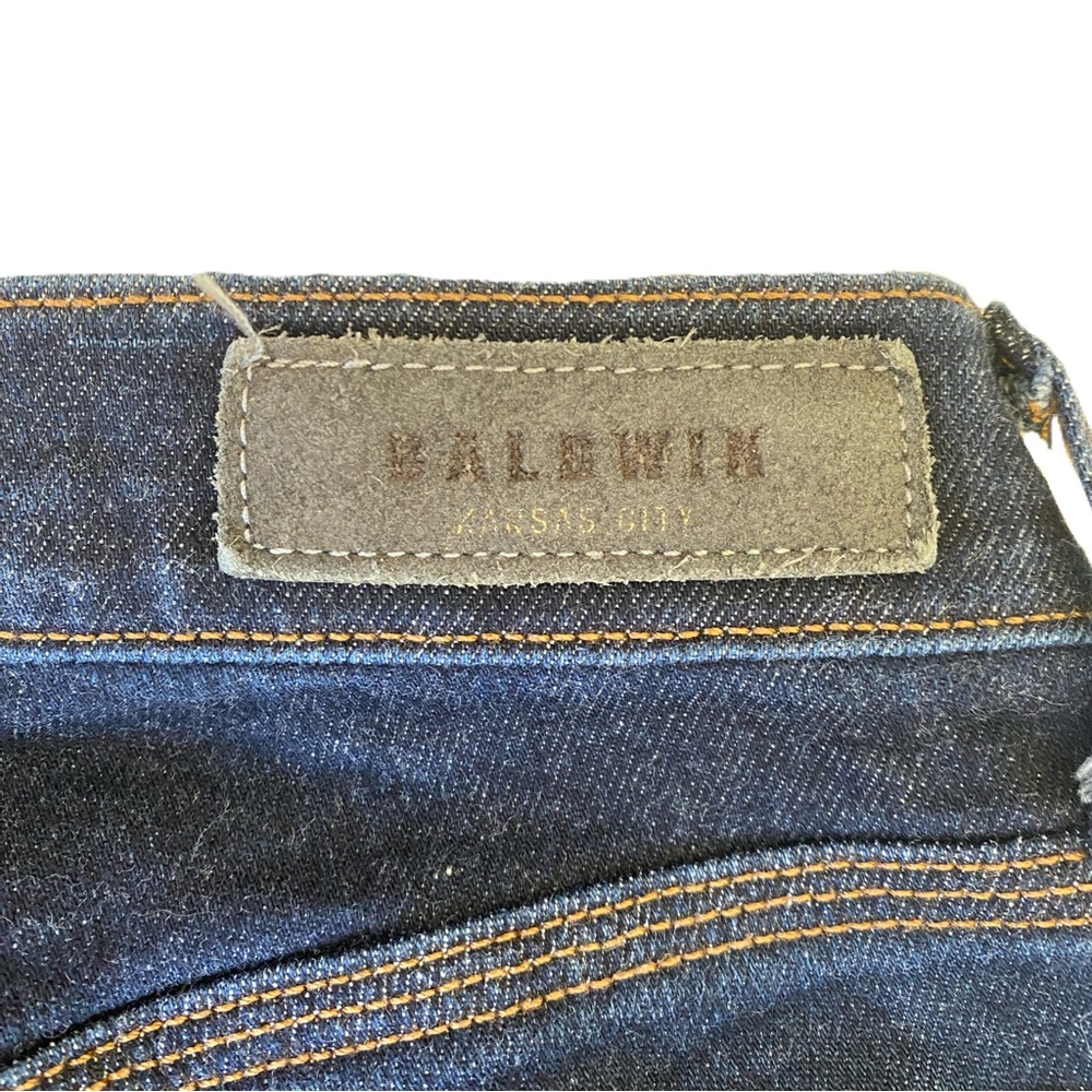 BALDWIN Kansas City Karlie High Rise Cropped Skinny Jeans in Dark Blue - Picture 12 of 13